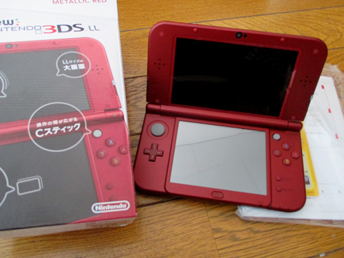 送料込★中古超美品newニンテンドー３ＤＳＬＬメタリックレッド