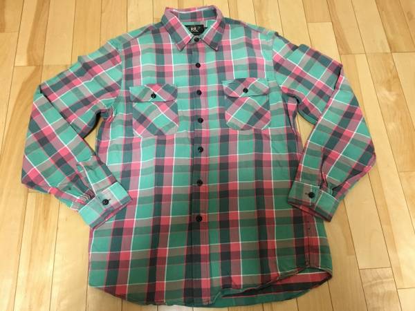 2.美品 RRL ネルシャツ Lサイズ