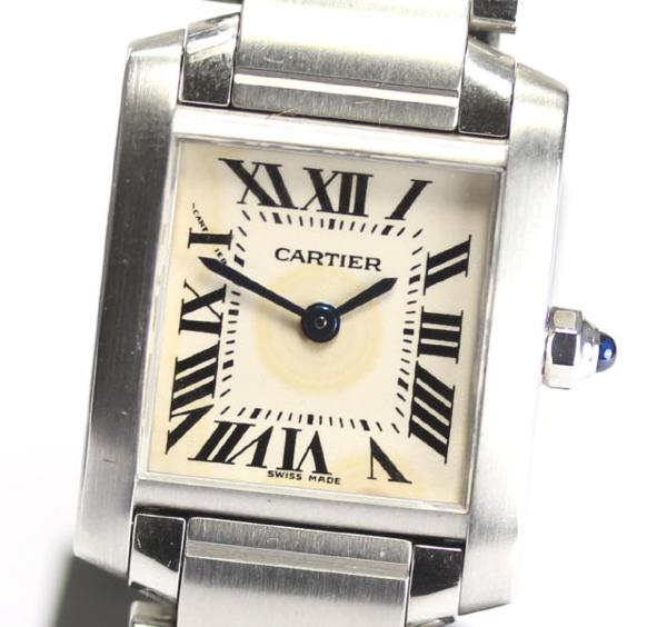 【カルティエ】タンクフランセーズSM W51008Q3 QZ レディース♪