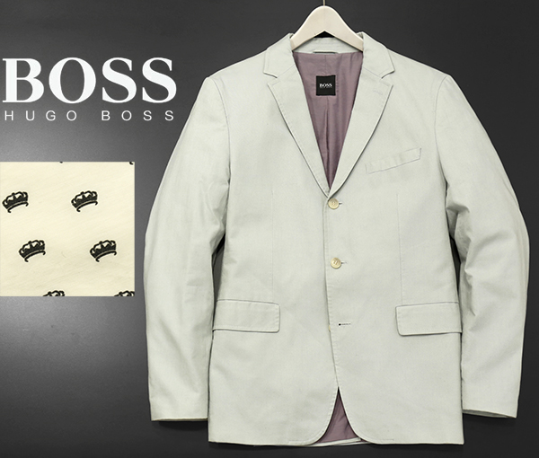 ヒューゴボス HUGO BOSS 上質コットン テーラードJKT/黒ラベル