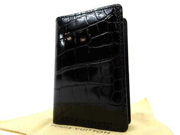 美品【ルイヴィトン】クロコ☆ポケットオーガナイザー☆名刺入れ ルイ
