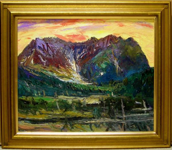 ☆パリ、街角の風景・油絵3号・キャンヴァス・加藤英男・真作 | MIKAS