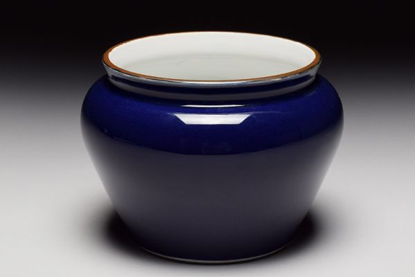 【平安春峰造瑠璃釉水孟】 京焼煎茶道具茶器茶滓入こぼし