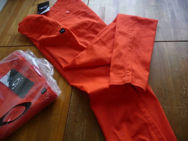 USオークリー2015新作 THE RAD PANT 34in赤橙 新品未使用100円～