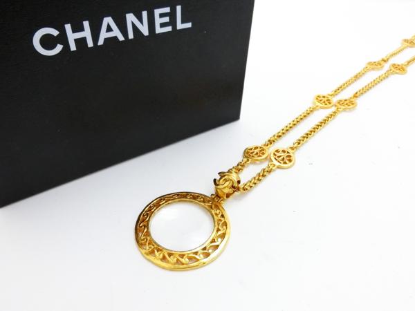 AB832 シャネル ルーペ ロング チェーン ネックレス 美品 展示品