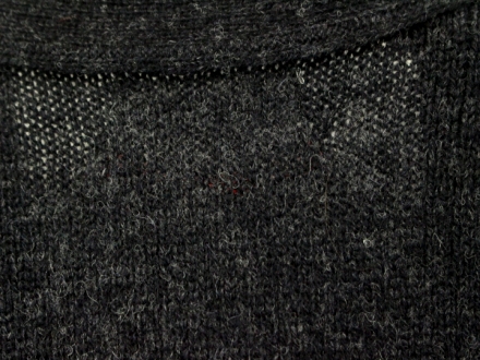 中古美品 iliann loeb 柄物 ウールカーディガン グレー系