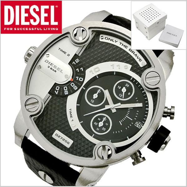 男心をくすぐるデュアルタイムクロノ搭載!正規品ディーゼル時計