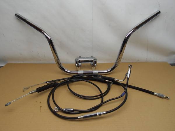 '09FLSTF外し ハンドル ライザー ケーブル 一式 56623-99