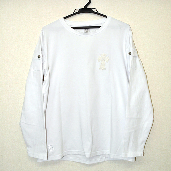 ◆クロムハーツ◆長袖Tシャツ 八分袖? 白 XL 未使用
