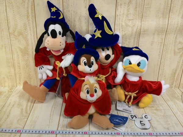 チップ&デール他 ぬいぐるみ 4個 ソーサラー ファンタジア D3C5