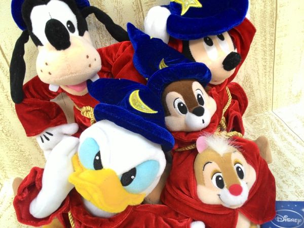 チップ&デール他 ぬいぐるみ 4個 ソーサラー ファンタジア D3C5
