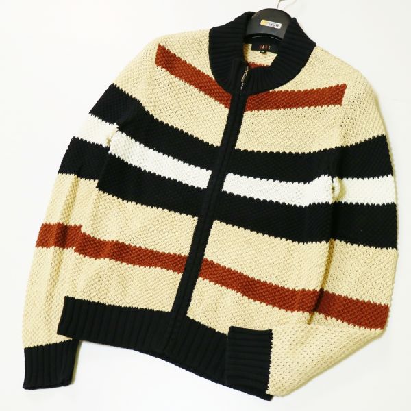DAKS LONDON ダックス ボーダー 春夏 ニット ブルゾン 38 メンズ