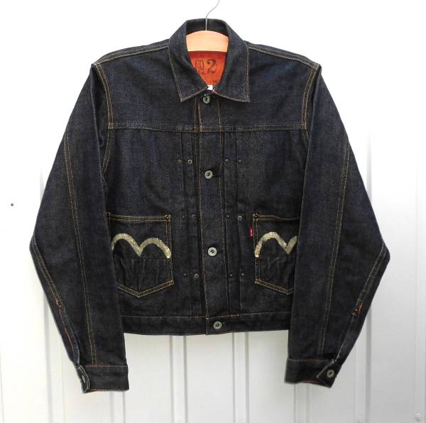 極美品エヴィスジーンズ旧EVIS 1502 NO2 デニムジャケット 2本針
