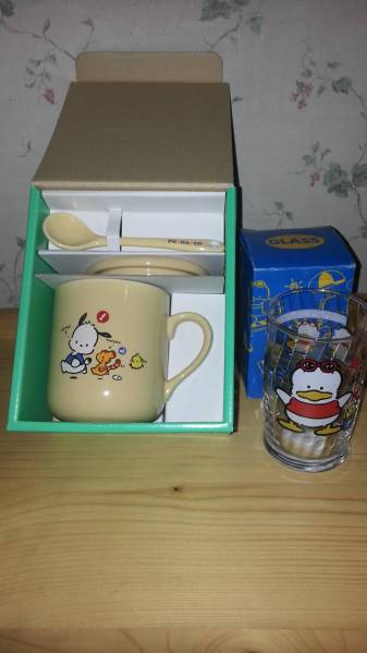 サンリオ あひるのペックル グラス&ポッチャコ 蓋付きマグカップ