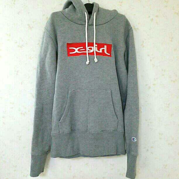 美品 サイズ1 エックスガール チャンピオンコラボ パーカー