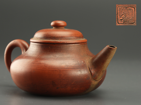 琴》煎茶道具 時代朱泥急須 在銘 初だし品 TAF458 【公式通販】