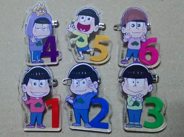 6種コンプセット おそ松さん 渋谷 マルイ アクリルバッジ (一松)