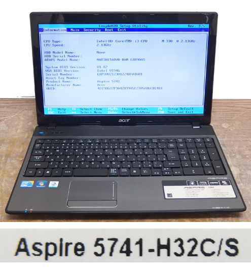 PC37 Acer 5741-H32C/S i3-330M/DVDマルチ/Win7 ジャンク品