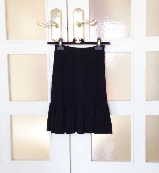 シャネル　カットワーク　ニット　スカート　フリル CHANEL