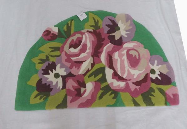 展示品■変形デザイン玄関マット70×120　ローゼGR　NKM1-6