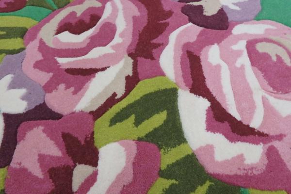 展示品■変形デザイン玄関マット70×120　ローゼGR　NKM1-6