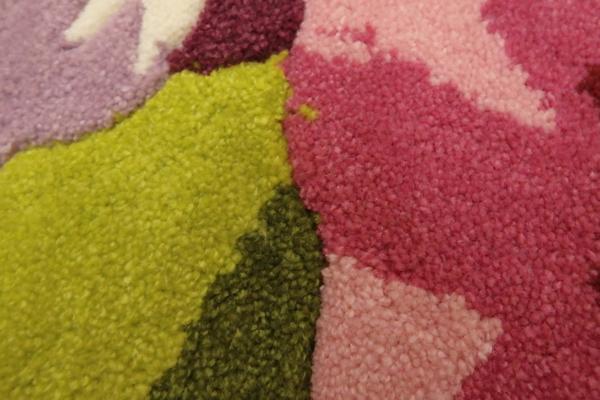 展示品■変形デザイン玄関マット70×120　ローゼGR　NKM1-6