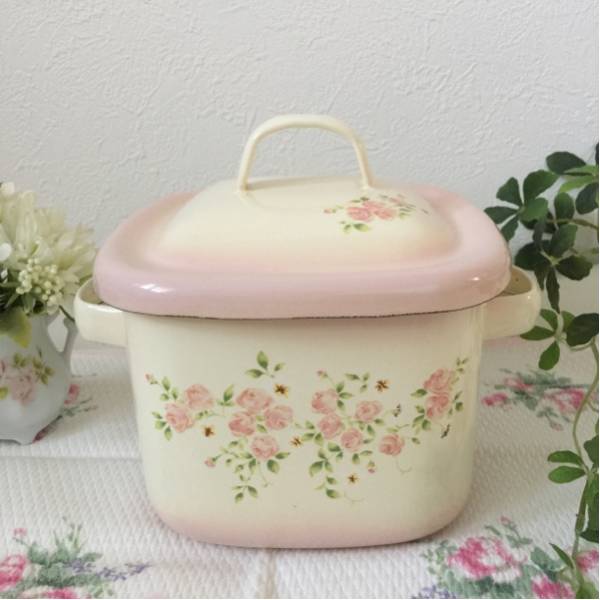 イマン ポーレット ミニポット☆新品同様激レア☆フレンチ☆薔薇