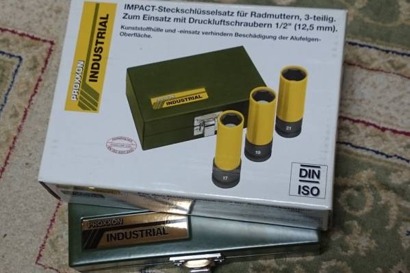 PROXXON1/2ソフトカバー付インパクトホイールソケットset新品！_1