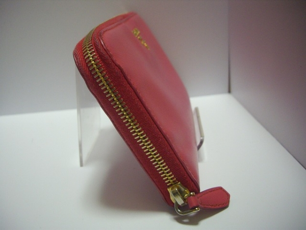 プラダ 長財布 1M0506 ピンク ラウンドファスナー レザー PRADA
