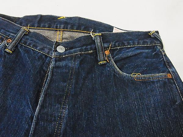 EVISU 刺繍カモメ デニムパンツ インディゴ緑W36 エビスエヴィス EVISU 