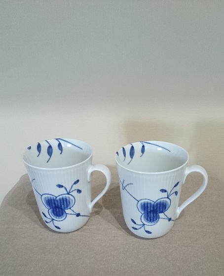 ロイヤルコペンハーゲン ブルーフルテッドメガ　マグカップ　