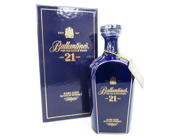 人気店 古酒【BALLANTINE'S 21 YEARS OLD 700mL バランタイン】未開栓