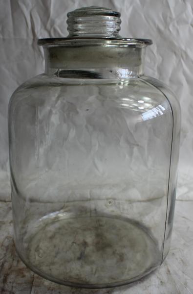 ★昭和レトロ 蓋付きガラス保存容器　直径220ｍｍ