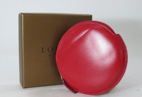 新品 ロエベ コインケース 小銭入れ レザー ラウンド 丸型 赤