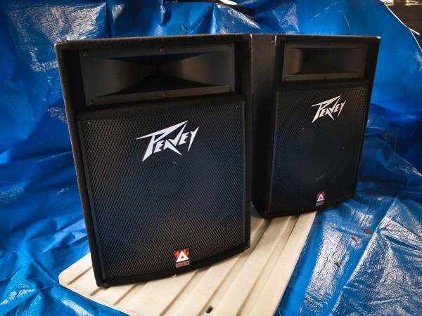 送料込みPeavey TLS5スピーカー右側(必ず左右セットでご購入ください) PEAVEYピーヴィー PAスピーカー TLS5 15インチ2台セット美品(モニター