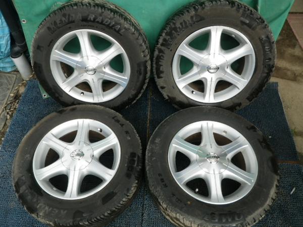 夏タイヤ○GF50 シーマ 日産純正ホイール 225/60R16 11年 バリ溝