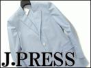新品4.6万!ジェイプレス 春夏コードレーンジャケットL白青★8077