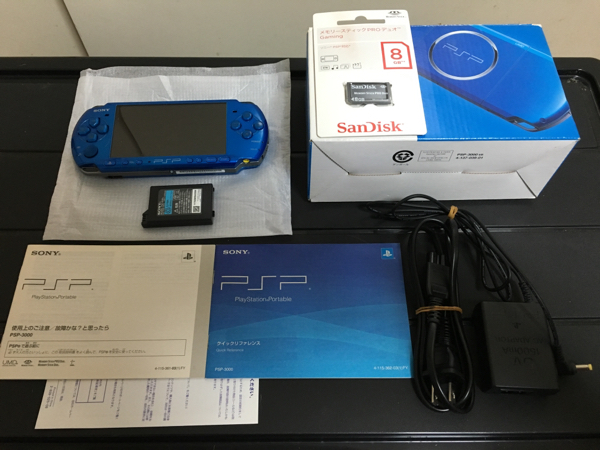 psp PSP-3000 VB 完全作動中古訳あり品 本体 中古 箱 3000の通販
