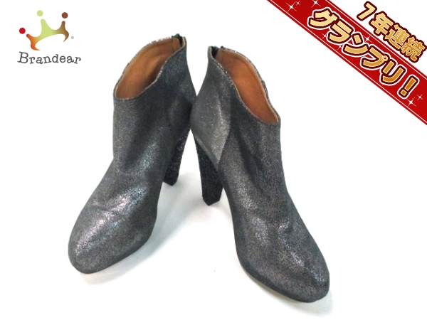 チェンバー ブーティ 37 レディース シルバーグレー×黒 CHEMBUR