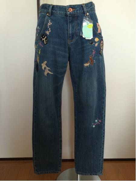 新品タグ付き★シェリーラファム★刺繍デニム★M