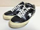 ONE STAR ブラック×ホワイト 23.5cmワンスター 黒白レザー j ox