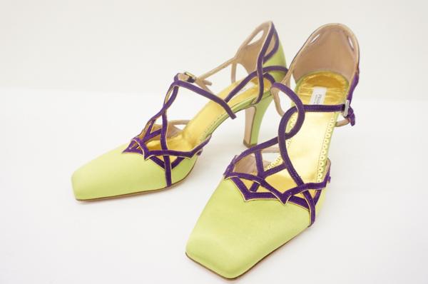 #81 プラダ パンプス 35.5 グリーン レディース [244217]