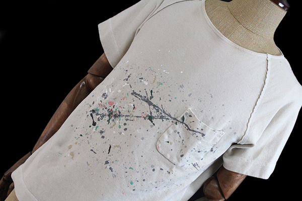 The Soloist ソロイスト◆ペンキ Tシャツ カットソー S ベージュ