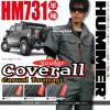 HUMMER 731 カジュアル半袖つなぎ 【ヘリンボン L】42