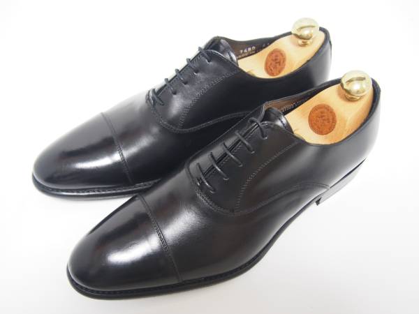 未使用 ITALY製 BARNI ストレートチップ ドレスシューズ 黒 41