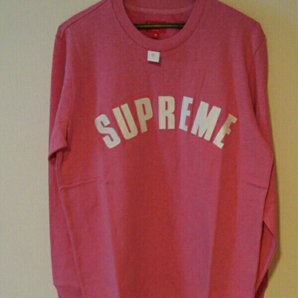 16ss supreme Arc Logo L/S Top Heather Pink M ピンク