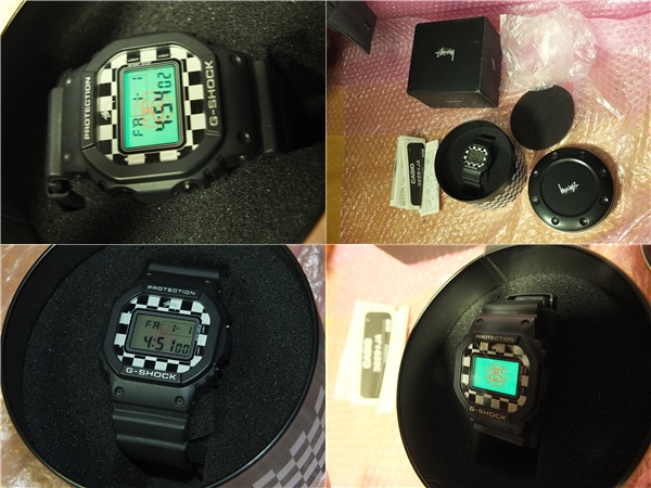 CASIO x STUSSY DW-5600VTデジタルウォッチ /ジャンク品 G-SHOCK x STUSSYステューシー DW-5600VTチェッカースピード中古 58 G