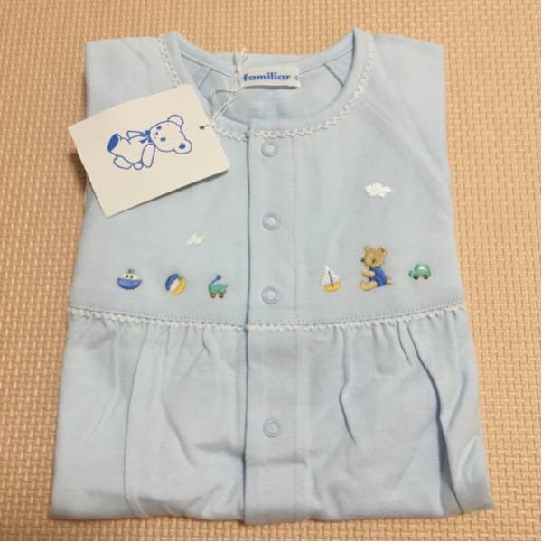 新品 タグ付き ファミリア 50 ロンパース 新生児 カバーオール