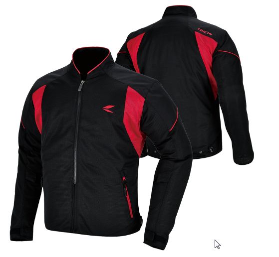 タイチ16春夏NEW　RSJ311クルーメッシュジャケットBK/RD L