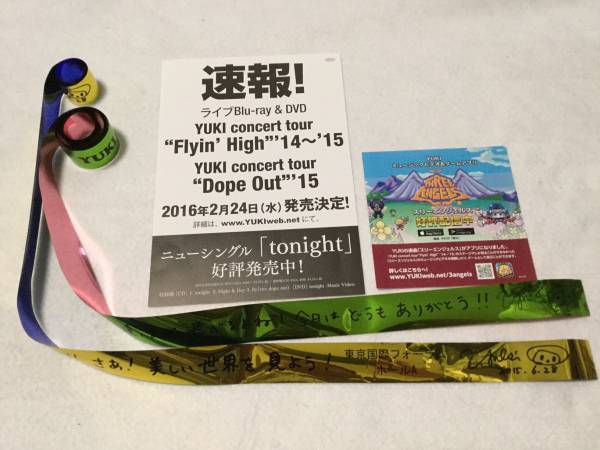 YUKI High Times 初回 2枚組 DVD おまけ チラシ & 撮影日の銀テ